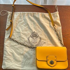 yellow leather ralph lauren crossbody